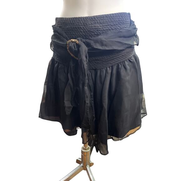 Vintage Exit 1 U.S.A Black Convertible Tube Top or Skirt Boho Chic Size Large - Picture 2 of 6